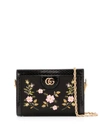 Gucci Ophidia Floral Crossbody Bag In Black