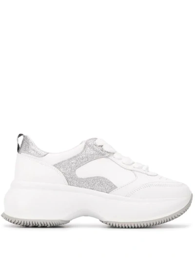 Hogan Maxi I Active Leather Sneakers In White