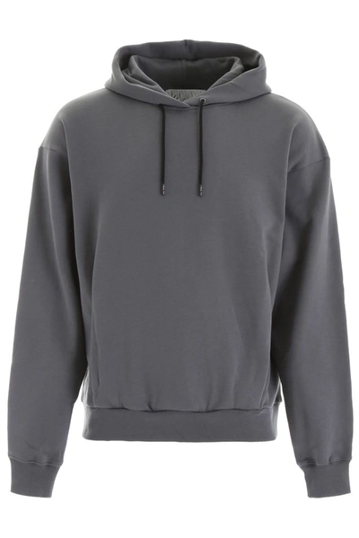 Martine Rose Logo Drawstring Hoodie In Grey