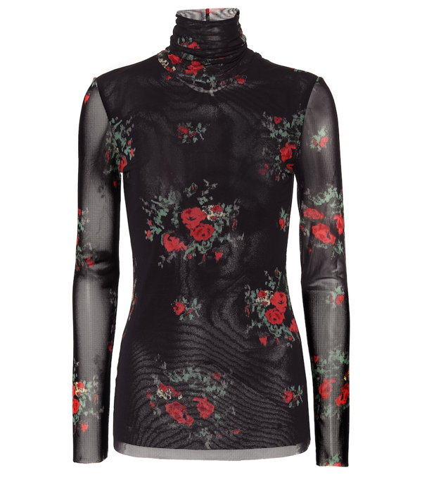 turtleneck mesh top