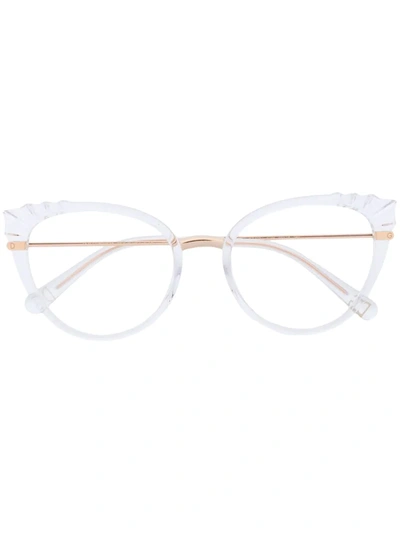 Dolce & Gabbana Cat Eye Glasses In White