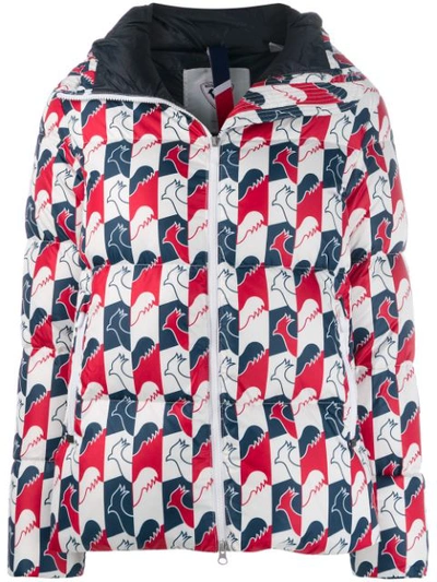 Rossignol 'abscisse' Rooster Print Hooded Puffer Jacket In White