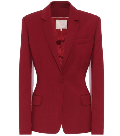 Roksanda 'loa' Panelled Colourblock Twill Blazer In Red,red