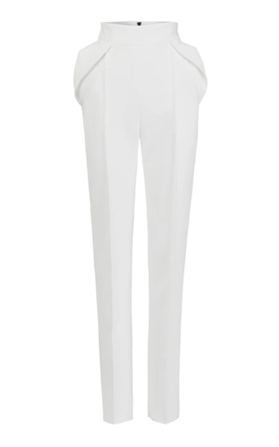 Maticevski 'prolific' Ruffle Detail Suiting Pants In White