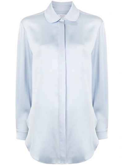 Racil Round Collar Button-up Shirt In Blue