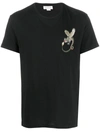 Alexander Mcqueen Dragon Patch Embellished T-shirt In Black