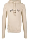 Saint Laurent Malibu Cotton Hoodie In Neutrals