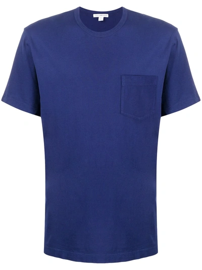 James Perse Sueded Pocket Supima Cotton T-shirt In Blue