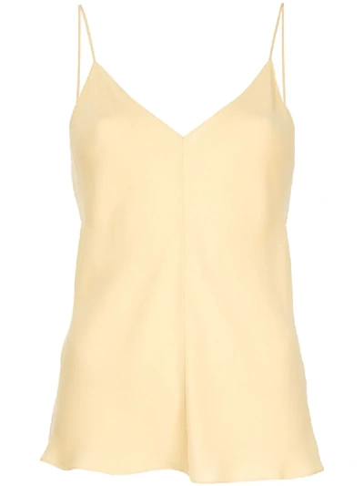 The Row 'eda' Silk Georgette V-neck Camisole Top In Yellow