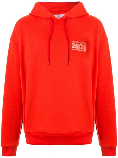 Martine Rose Graphic Print Classic Hoodie In Red