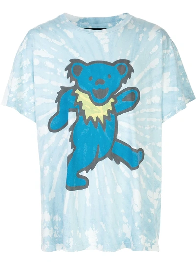Amiri Blue Tie-dye Grateful Dead Bear T-shirt