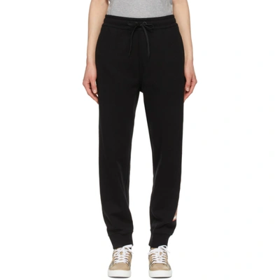 Burberry Esmee Jersey Sweatpants W/ Printed Logo In Black,multi-colour