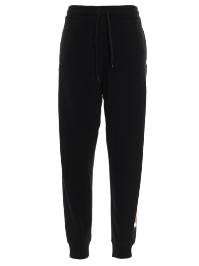 Burberry Esmee Logo French Terry Joggers In Black,multi-colour