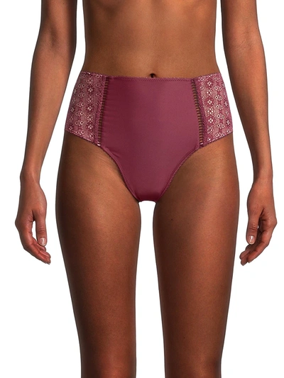 Jonathan Simkhai Women's Cabernet Lace Bikini Bottom