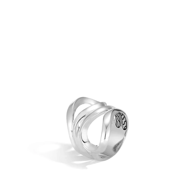 John Hardy Asli Classic Chain' Engraved Silver Ring In Metallic