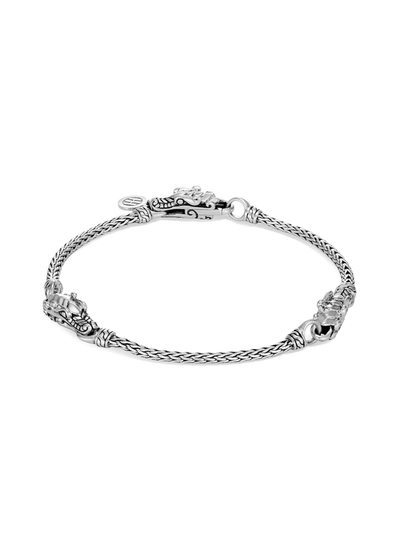 John Hardy Sterling Silver Legends Naga Dragon Station Link Bracelet In Metallic