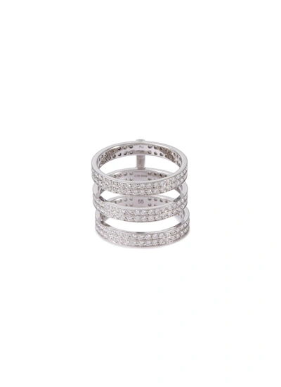 Repossi Berbere 18k White Gold & Pavé Diamond 3-row Ring In Diamond White Gold