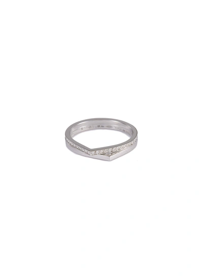 Repossi 'antifer' Diamond 18k White Gold Double Row Ring