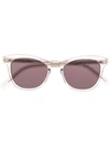 Saint Laurent 'sl339' Clear Acetate Frame Sunglasses In Grey