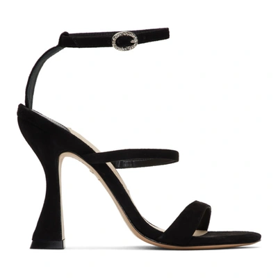 Sophia Webster Rosalind Hourglass-heel Suede Sandals In Black