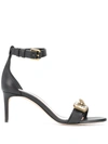 Alexander Mcqueen Leather Upper And Sole Sandal In Black