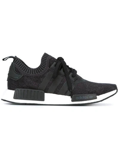 Adidas Originals Nmd_r1 Primeknit "winter Wool" Sneakers In Black