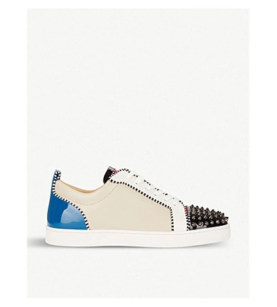 Christian Louboutin Louis Junior Spikes Orlato Flat Pat/vv/c In 