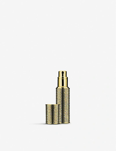 Travalo Divine Hd Swarovski Crystal-embellished Perfume Atomiser 5ml In Gold