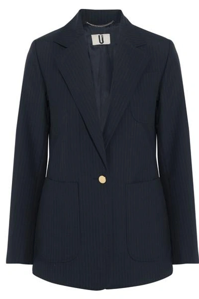 Topshop Unique Jermyn Pinstriped Crepe Blazer