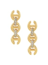 Hoorsenbuhs Tri-link 18k Yellow Gold & Diamond Stud Earrings
