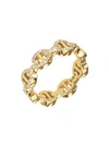 Hoorsenbuhs Women's Heritage Dame Tri-link 18k Yellow Gold & Diamond Ring