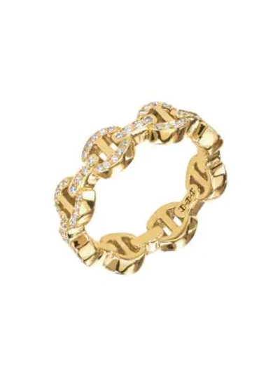 Hoorsenbuhs Women's Heritage Dame Tri-link 18k Yellow Gold & Diamond Ring