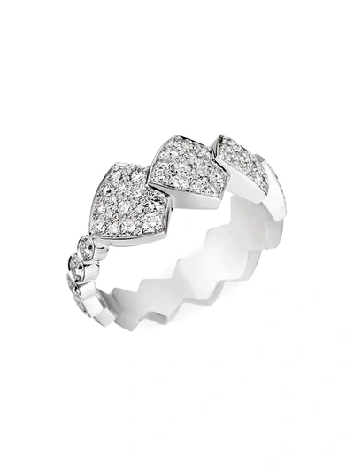 Akillis Python Tatou 18k White Gold & Diamond Ring