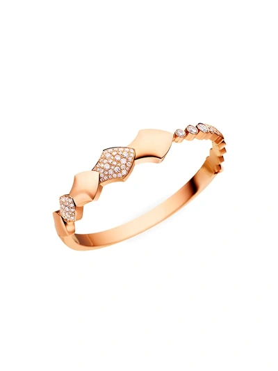 Akillis Python 18k Rose Gold & Diamond Bangle Bracelet