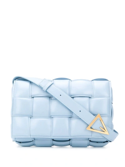 Bottega Veneta The Cassette Padded Leather Crossbody Bag In 1730 Ice
