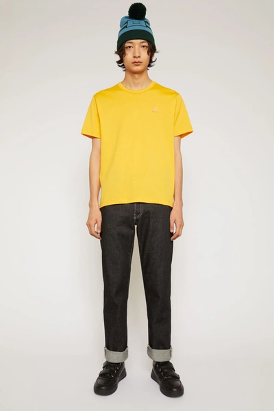 Acne Studios Fa-wn-tshi000001 Honey Yellow In Classic Fit T-shirt