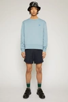 Acne Studios Fairview Face Mineral Blue In Classic Fit Sweatshirt