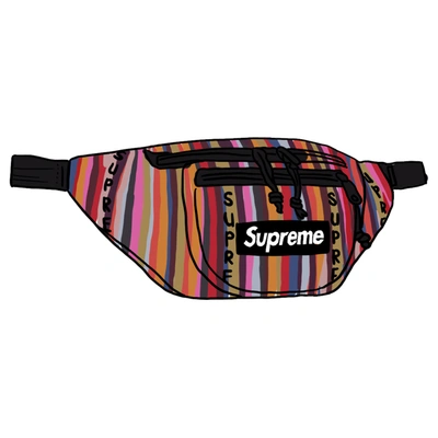 Pre-owned Supreme  Woven Stripe Waist Bag Multicolor
