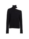 Paige Jeans Raundi Turtleneck Cutout Sweater In Black