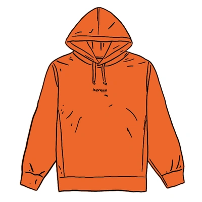 Pre-owned Supreme  Digital Logo Hooded Sweatshirt Orange