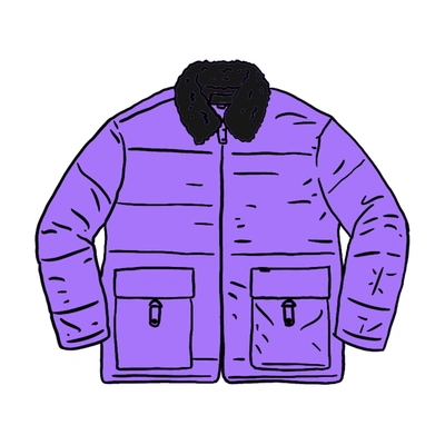 Pre-owned Supreme  Quilted Cordura Lined Jacket Purple