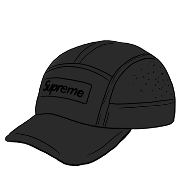 Pre-owned Reflective Ripstop Camp Cap Ss20 Black
