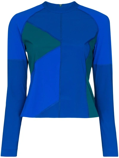 Lndr Malibu Colour Block Rashguard Top In Blue