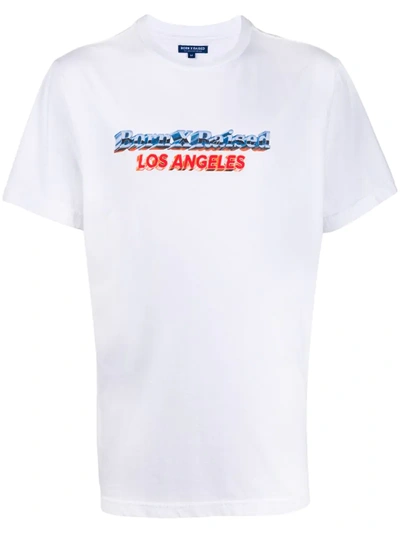 Bornxraised Los Angeles Print T-shirt In White