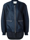 3.1 Phillip Lim Wool-blend Bomber Jacket In Navy