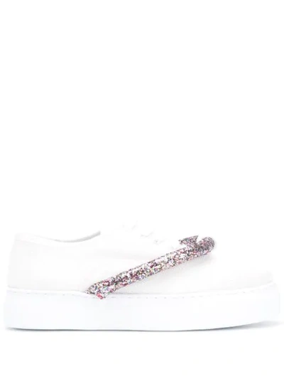 Joshua Sanders Glitter-strap Trainers In White