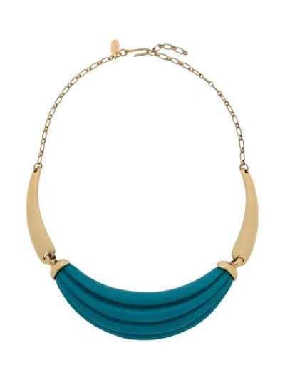 Pre-owned Lanvin 1980s Turquoise Necklace In Blue