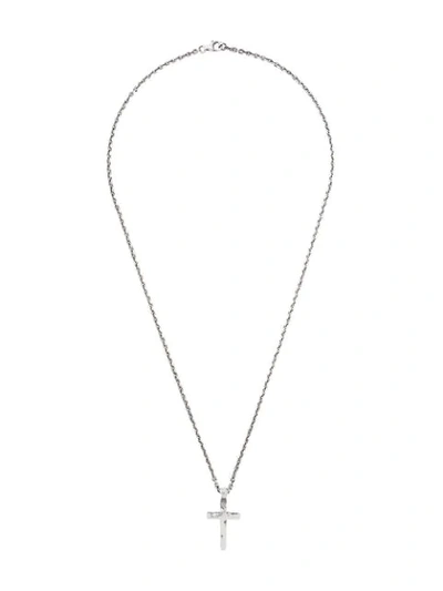 Emanuele Bicocchi Cross Pendant Necklace In Silver