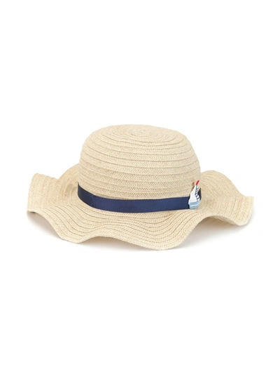 Familiar Kids' Wave-brim Sun Hat In Neutrals