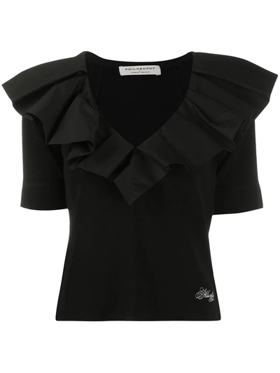Philosophy Di Lorenzo Serafini Oberteil Mit V-ausschnitt In Black